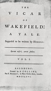 Titelblatt von Der Pfarrer von Wakefield, 1766