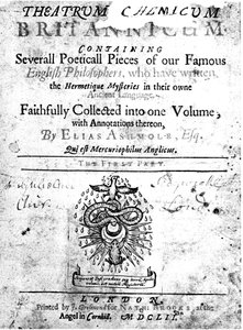 Titelseite von Elias Ashmoles Theatrum Chemicum Britannicum, 1652 von Unbekannt