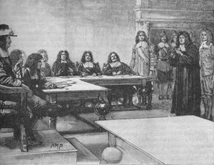 Titus Oates vor dem Geheimen Rat, 1678, 1905