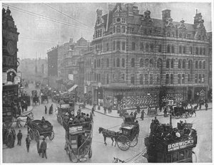 Ecke Tottenham Court Road, London, um 1903 von Unbekannt