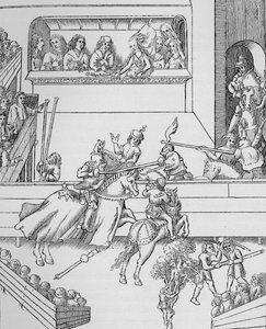 Turnier des Earl of Warwick, 16. Jahrhundert, 1906 von Unbekannt