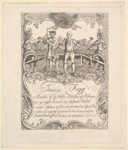 Handelskarte für James Figg, 1790er Jahre von Unbekannt