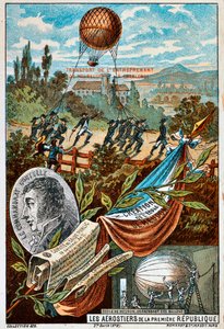 Transport des Ballons Entreprenant von Mauberge nach Charleroi, 1794, 1890er Jahre