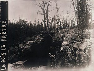 Schützengräben, Bois-le-Prêtre, Lothringen, Nordfrankreich, ca. 1914-1918