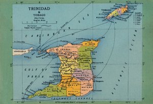 Karte von Trinidad & Tobago von Unbekannt