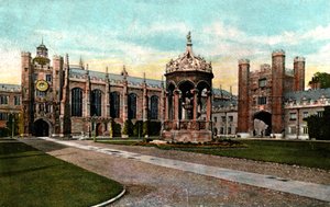 Brunnen des Trinity College, Cambridge, Cambridgeshire, spätes 19. Jahrhundert