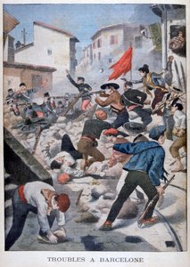 Unruhen in Barcelona, 1902 von Unbekannt