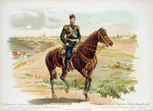 Zar Nikolaus II. von Russland in der Uniform des Nischni Nowgorod Dragonerregiments, 1896 von Unbekannt