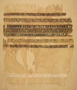 Turban- oder Schalende mit Tiraz und Gold, 1094