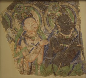 Zwei anbetende Bodhisattvas, 4.-6. Jahrhundert von Unbekannt