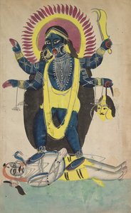Zwei Aspekte von Kali: Kali tanzt auf Shiva, ca. 1880 - 1890