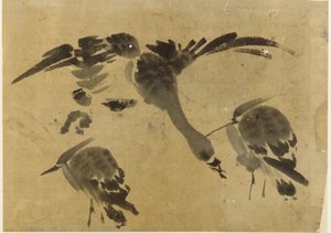 Zwei Reiher und eine Gans von Unbekannt