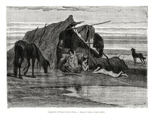 Zigeuner campen in der Puszta, 1886