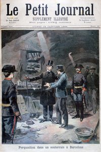 Unterirdische Suche nach Anarchisten, Barcelona, 1894 von Unbekannt