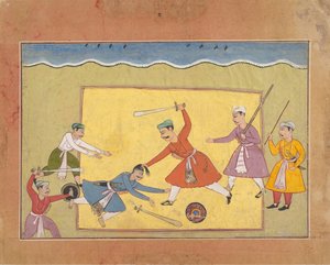 Unidentifizierte Seite aus einem verstreuten Bhagavata Purana, ca. 1610 von Unbekannt