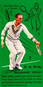 V. G. Kirby - Rückhandvolley, ca. 1935