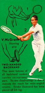 V. McGrath - Zweihändiger Rückhand, ca. 1935