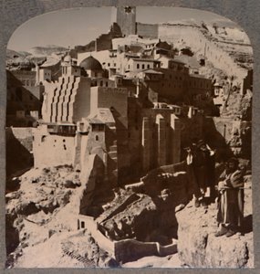 Tal von Mar Saba und Kloster, vom Bach Kedron, um 1900 von Unbekannt