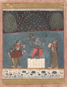 Vasant Ragini: Folio aus einer Ragamala-Serie (Girlande der musikalischen Modi) von Unbekannt