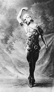 Vaslav Nijinsky, russischer Balletttänzer, in Le Spectre de la Rose, Paris, 1911, 1930