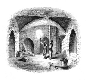 Gewölbe unter dem Alten House of Lords, 1845 von Unbekannt