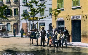 Gemüseverkäufer, Gibraltar von Unbekannt