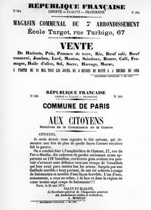 Vente, aus französischen politischen Plakaten der Pariser Kommune, Mai 1871