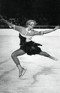 Vera Hrubá, tschechische Eiskunstläuferin, Olympische Winterspiele, Garmisch-Partenkirchen, Deutschland, 1936 von Unbekannt