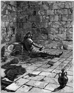 Vercingetorix im Tullianum in Rom eingesperrt, 52-46 v. Chr., 1882-1884 von Unbekannt