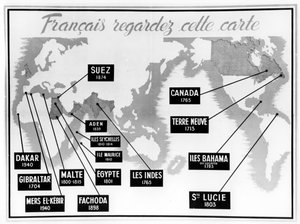 Vichy-französisches antibritisches Propagandaplakat, 1940-1944