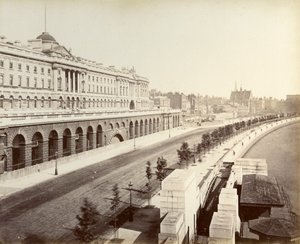 Victoria Embankment, mit Blick auf Somerset House, London, 1887 von Unbekannt