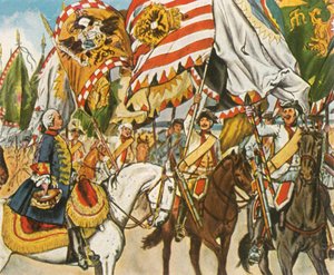 Siegesfeier in Hohenfriedberg, 4. Juni 1745 von Unbekannt