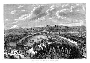 Blick von der Brücke von Nippon, Tokio, Japan, 1877