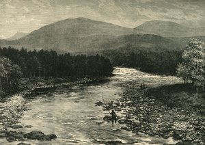 Blick von der alten Brücke, Invercauld, Braemar, 1898