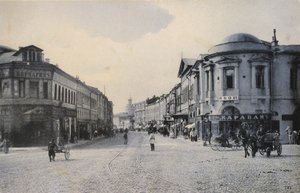 Ansicht der Arbat-Straße im Winter, Moskau, Russland, frühes 20. Jahrhundert von Unbekannt