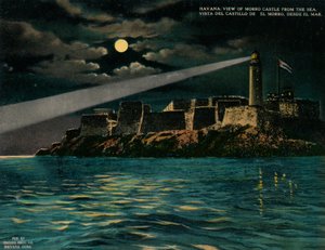 Blick auf die Morro-Burg vom Meer aus, Havanna, Kuba von Unbekannt