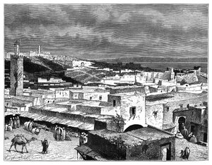 Blick auf Tanger, Marokko, von der Landseite, ca. 1890 von Unbekannt