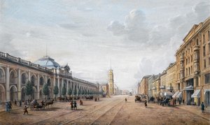Blick auf den Newski-Prospekt in Sankt Petersburg