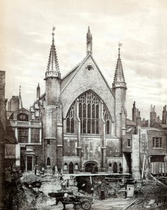 Ansicht des Ostendes der Guildhall und der Alten Bibliothek, City of London
