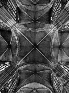 Ansicht der Gewölbe des Kirchenschiffs der Kathedrale Santa Maria de la Regla von Unbekannt