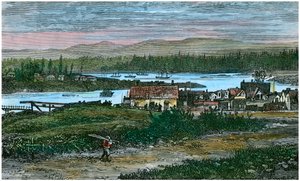 Blick auf die westlichen Vororte von Victoria, Vancouver Island, British Columbia, Kanada, ca. 1880 von Unbekannt