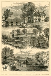 Ansichten am Fluss Lea, ca. 1876 von Unbekannt