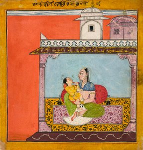 Vilaval Ragini, aus einem Ragamala, ca. 1690-95