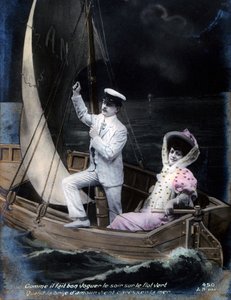 Vintage französische Postkarte, um 1900 von Unbekannt