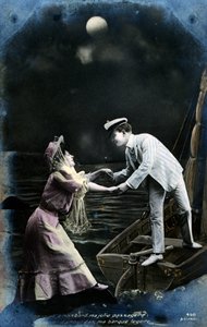 Vintage französische Postkarte, ca. 1900 von Unbekannt