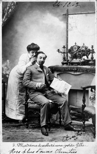 Vintage französische Postkarte, ca. 1900 von Unbekannt