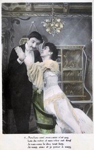Vintage französische Postkarte von Unbekannt