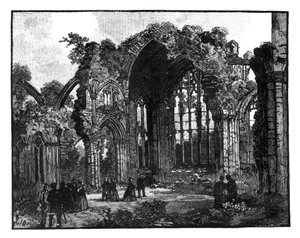 Besuch von Königin Victoria in der Melrose Abbey, Schottland, Ende des 19. Jahrhunderts von Unbekannt