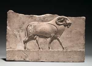 Votivrelief einer Widdergottheit, 305-30 v. Chr.
