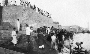 Warten auf die Ankunft der Truppenschiffe, Tigris, Bagdad, Irak, 1917-1919